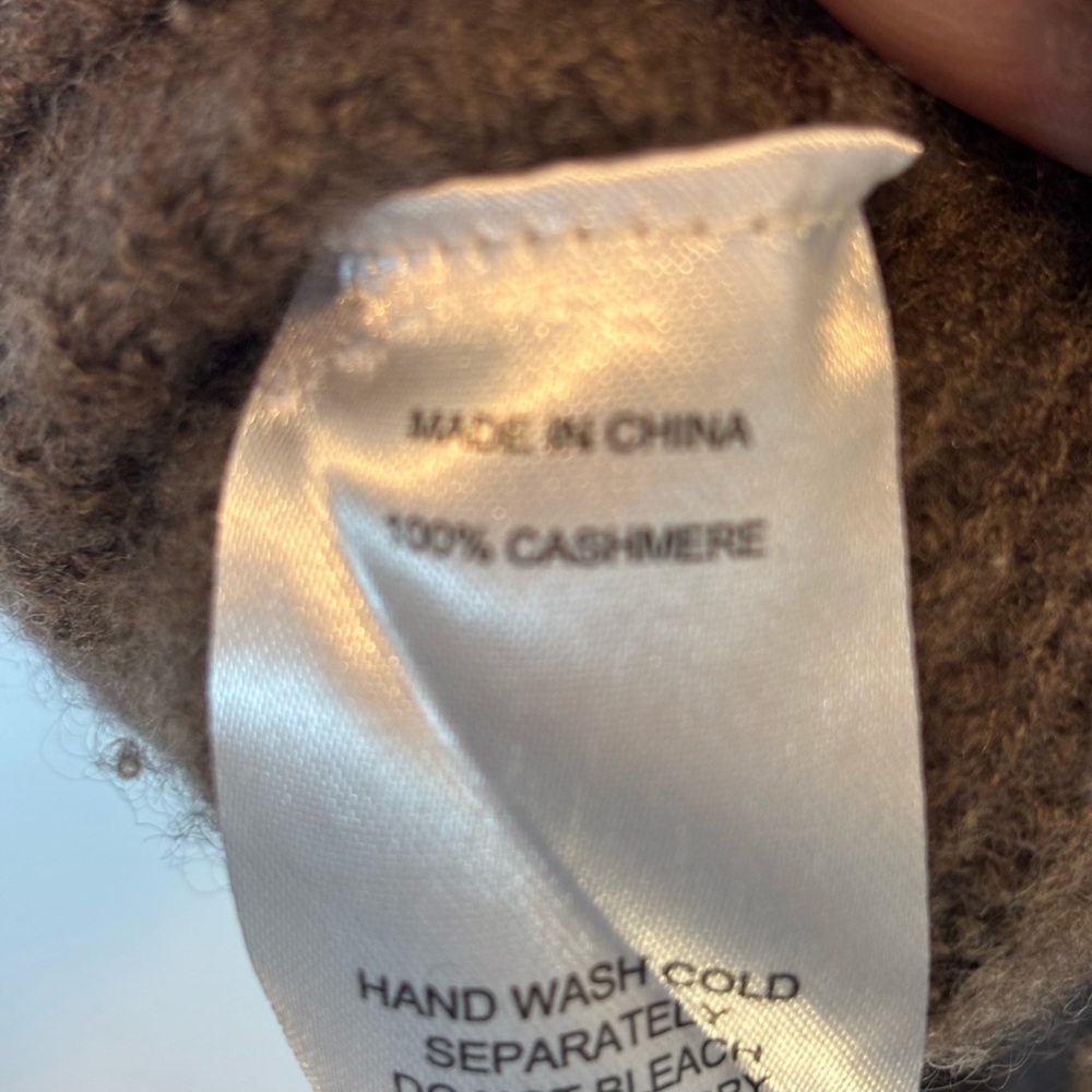 Quince Brown Cashmere Fisherman’s Cardigan Sweater - Picture 4 of 4